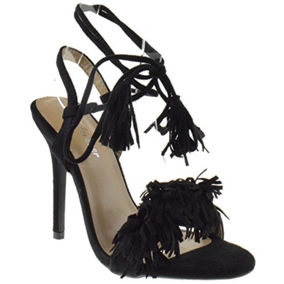 4" High Stiletto Heel Fringe - Picture 4 of 4